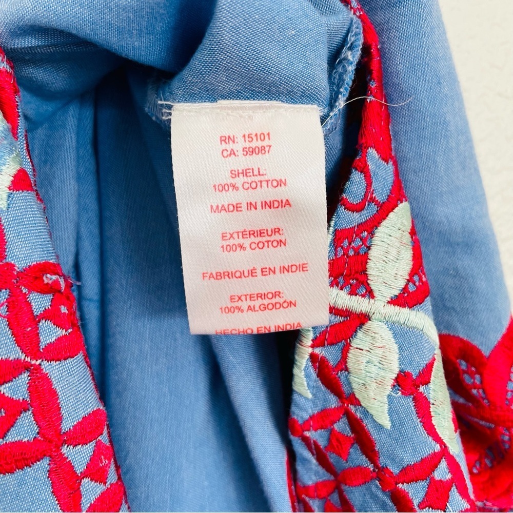 ANTHROPOLOGIE | Red Carter Palisades Embroidered Midi Dress Size M - Picture 8 of 13